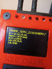A photo of the red_orca random service discovery engine display screen.